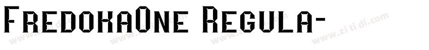 FredokaOne Regula字体转换